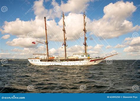 Sailing ship, Le Quy Don stock photo. Image of water - 62495250