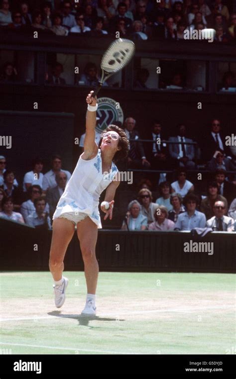 Tennis. Wimbledon 1982, Billie Jean King Stock Photo - Alamy