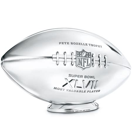 The Pete Rozelle Super Bowl® MVP Trophy. Designed and handcrafted by ...