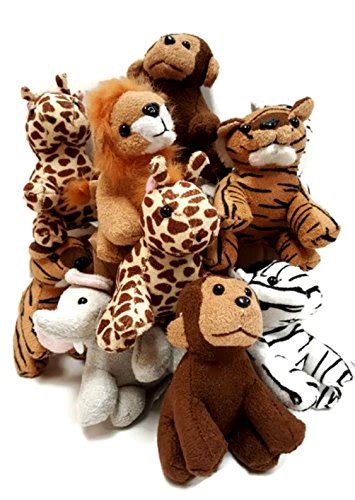 Playscene Suede Jungle / Zoo Animals, Assorted Suede Plush Jungle ...