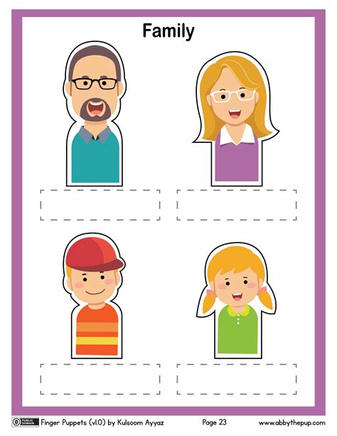 Family Finger Puppets | Free Printable Papercraft Templates