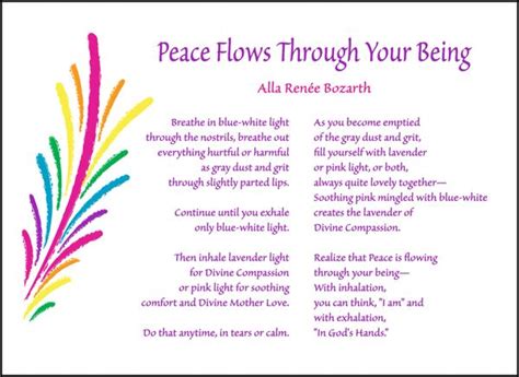 “Peace Flows Through Your Being” by Alla Renée Bozarth | Bear Blessings Soul Cards