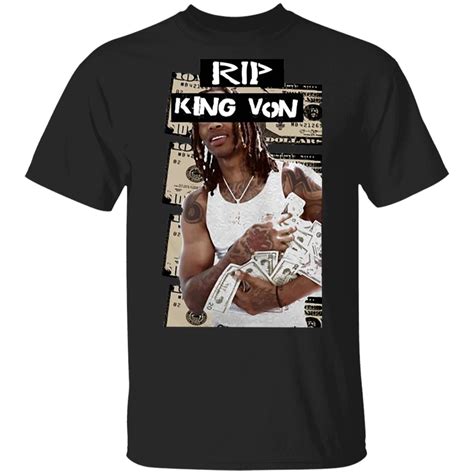 RIP King Von Shirt King Von Merch Money Shirt For Memorial, Rip King ...