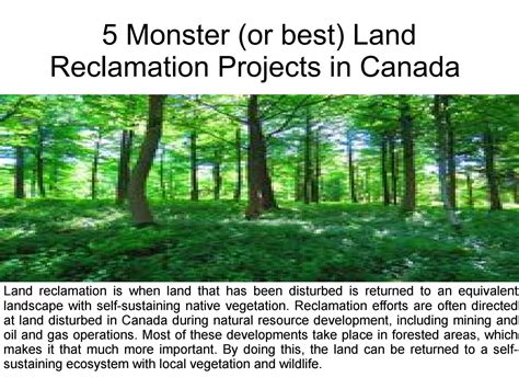 5 Monster (or best) Land Reclamation Projects in Canada by Enviromarc ...