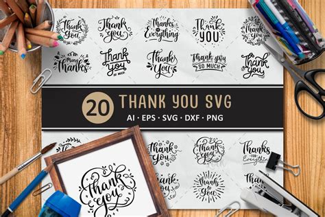 Thank You SVG, Thank You Clipart, Thank You Cut Files for Cricut - Etsy