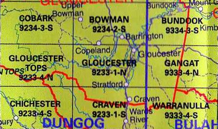 Gloucester 9233-1-N NSW Topographic Map - Printed - A.B.C. Maps