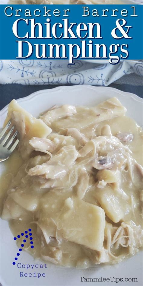 Easy copycat Cracker Barrel Chicken and Dumplings Recipe! | Cracker barrel chicken and dumplings ...