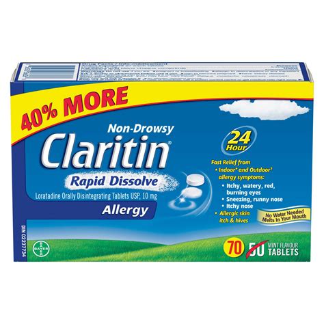 Claritin Rapid Dissolve Allergy Medicine, 24-Hour Non-Drowsy Relief ...