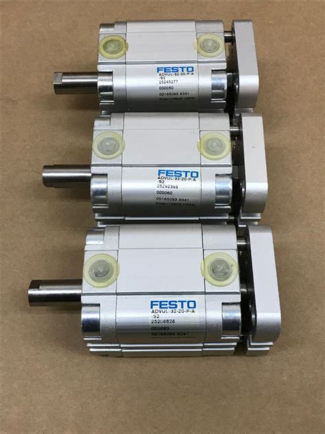 (3) FESTO ADVUL-32-20-P-A-S2 PNEUMATIC CYLINDER - BTM Industrial