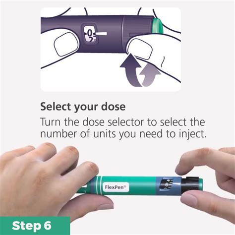 FlexPen Insulin Pen Quick Guide Step 6 - HGH Mexico Clinic