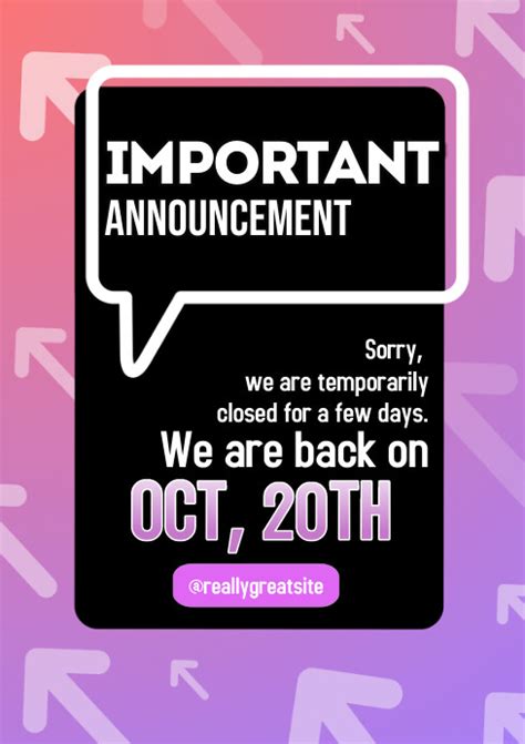 Important Announcement Template | PosterMyWall