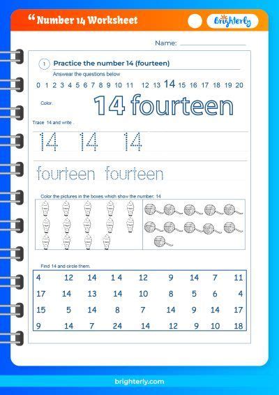 All About Number 14 Worksheet | PrimaryLearning.Org - Worksheets Library