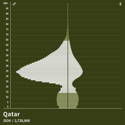 Population Pyramid of Qatar at 2023 - Population Pyramids