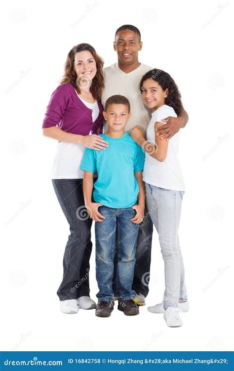 Family of four stock photo. Image of girl, love, girls - 16842758