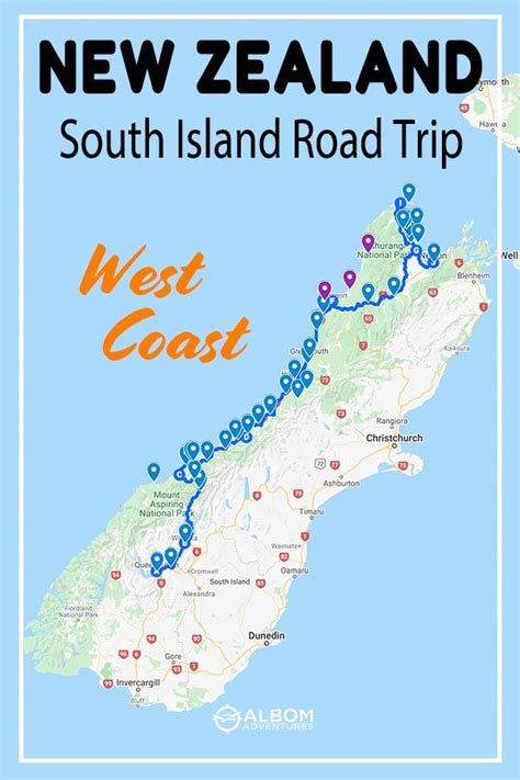 Road Map Of West Coast Nz - Cicely Bridgette