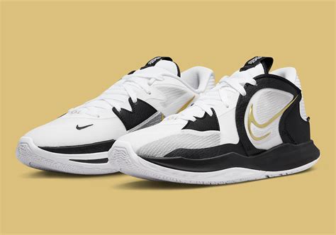 Nike Kyrie Low 5 White Metallic Gold Black DJ6012-101 | SneakerNews.com