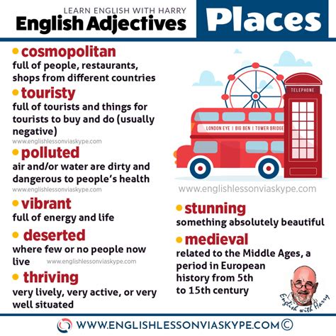 English Adjectives to Describe Places - Learn English with Harry 👴