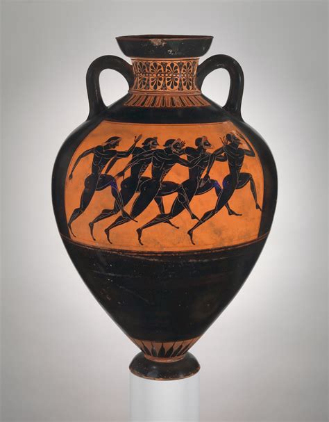 Attributed to the Euphiletos Painter | Terracotta Panathenaic prize amphora | Greek, Attic ...