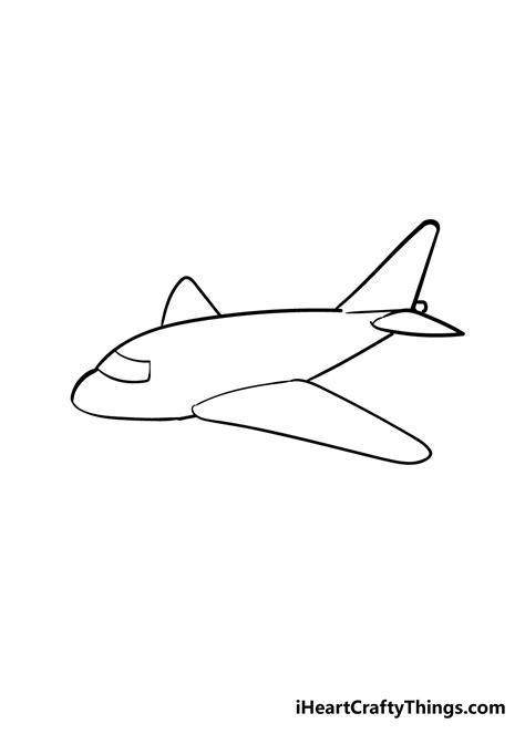 Airplane Drawing - How To Draw An Airplane Step By Step