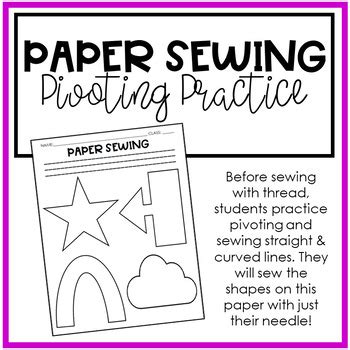 FREEBIE | Paper Sewing Pivoting Practice | Family Consumer Sciences | FCS