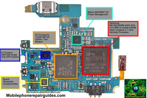 ALL Mobile Phones Repairing Solution : Samsung Galaxy S 4G PCB Board Components Layout