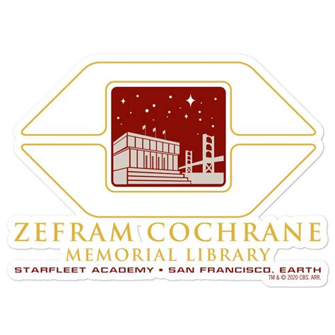 Star Trek Starfleet Academy Zefram Cochrane Memorial Library Die Cut Sticker – Paramount Shop