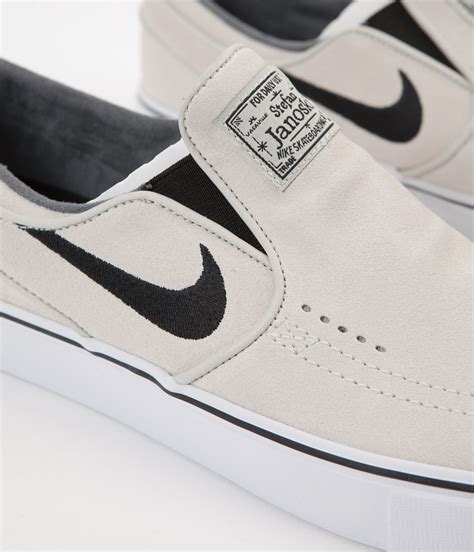 Nike SB Stefan Janoski Slip On Shoes - Light Bone / Black - White - Bl ...