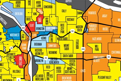 Downtown Map Of Portland Oregon Neighborhoods