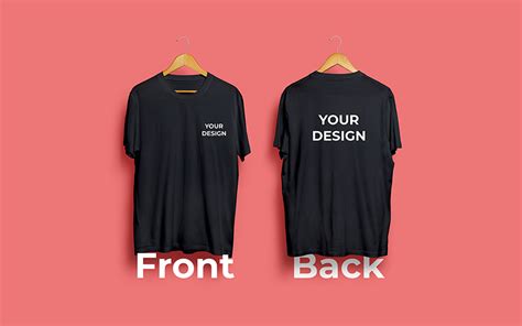 Camiseta Mockup Diseño Frente Atrás Producto Mockup