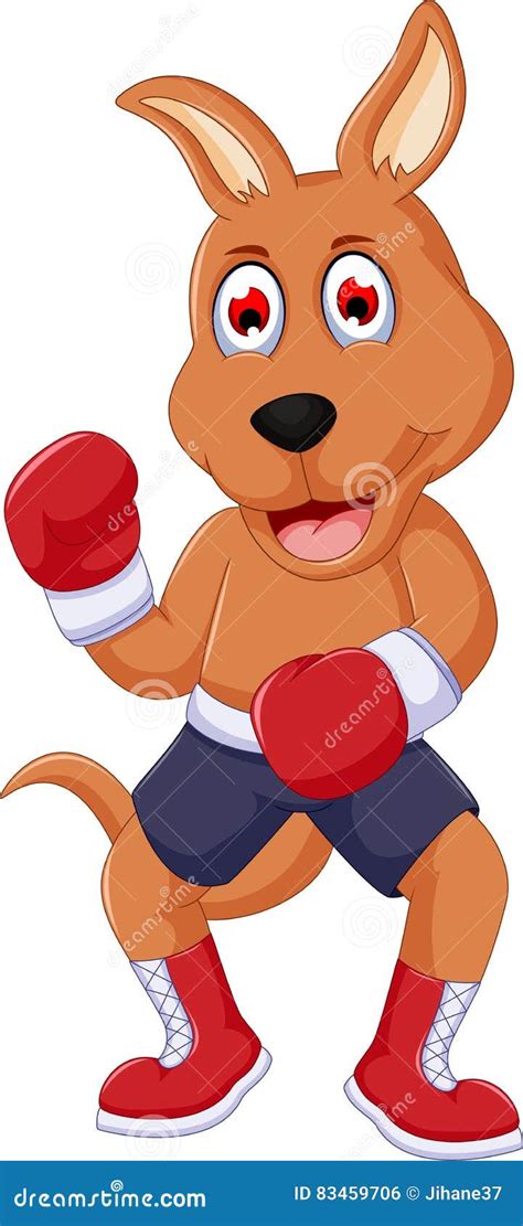 Cute Boxing Kangaroo Cartoon Stock Illustration - Illustration of parent, pouch: 83459706