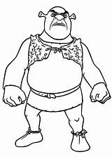 Shrek Is Angry Coloring Page  Free Printable Pages sketch template