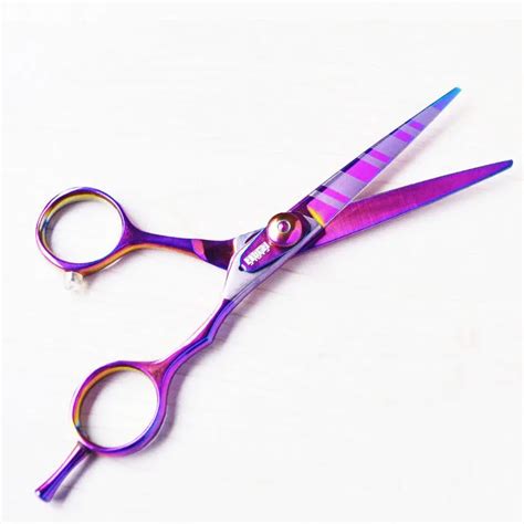 Aliexpress.com : Buy High Quality Stainless hairdressing scissors Hair cutting scissors purple ...