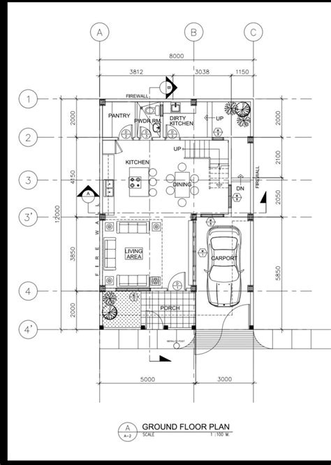 Ground Floor Plan | Ground floor plan, Lake house plans, Floor plan design