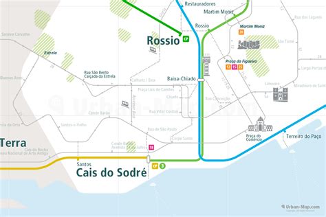 Lisbon Rail Map - A Smart City Guide Map, Even Offline!