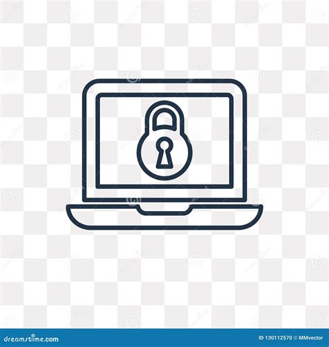 Ransomware Vector Icon On Transparent Background, Linea Stock Vector ...