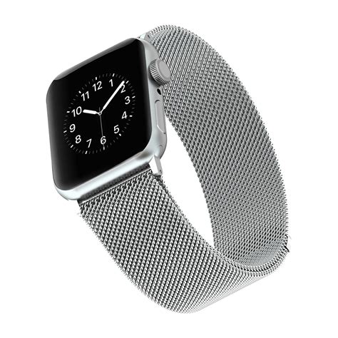 WITHit - Stainless Steel Mesh Band for 42 & 44MM Apple Watch® - Silver - Walmart.com - Walmart.com