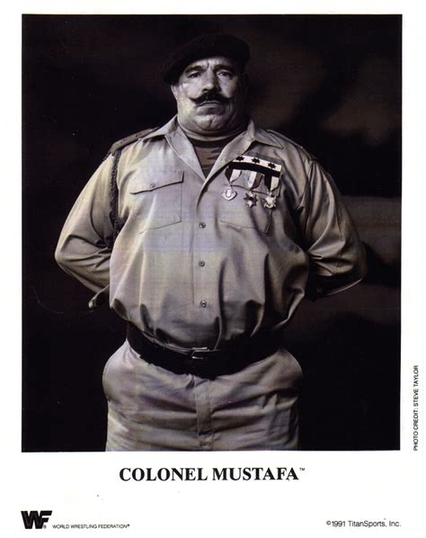 Colonel Mustafa, early 90s WWF. | Wwf, Black and white pictures, Old school