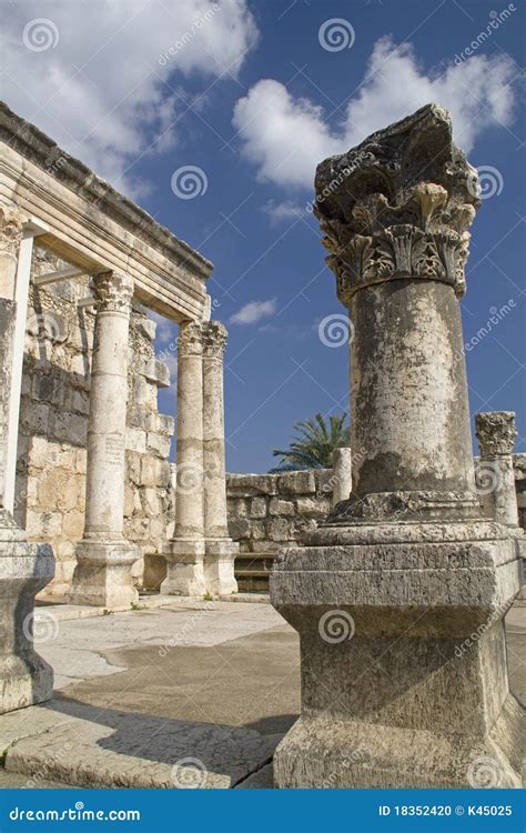 Jesus Synagogue Ruins in Capernaum, Israel Stock Photo - Image of kapernaum, column: 18352420