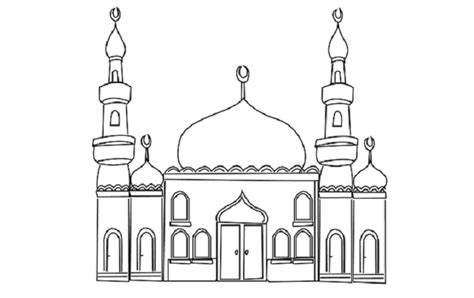 15+ Contoh Mewarnai Gambar Masjid Beragam Desain - BROONET