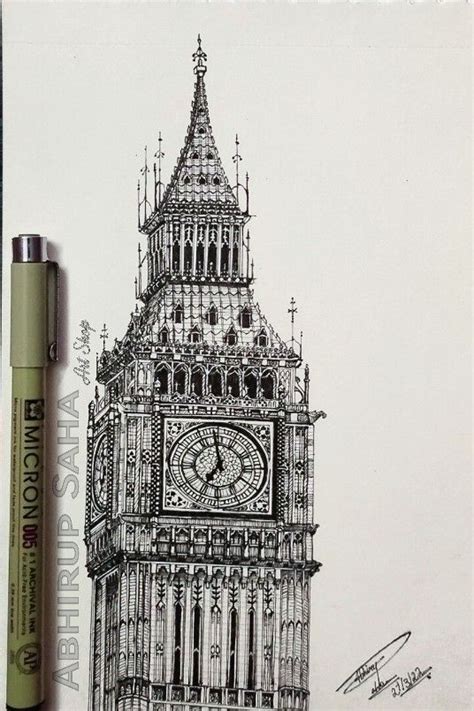 Micron art london watch tower – Artofit