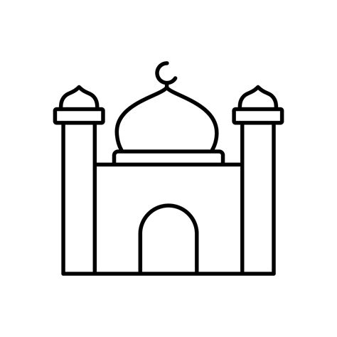 Mosque outline icon 12791173 Vector Art at Vecteezy