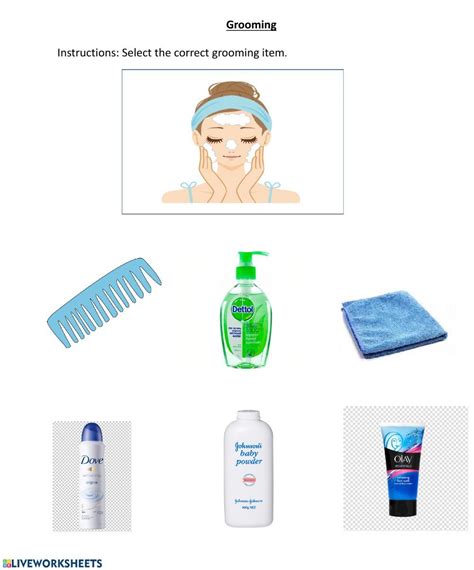 Grooming(Identify products) worksheet | Life skills special education ...