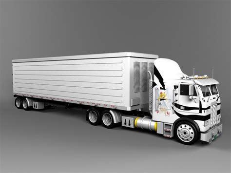 Freightliner Semi Truck 3d model 3D Studio,3ds Max files free download ...