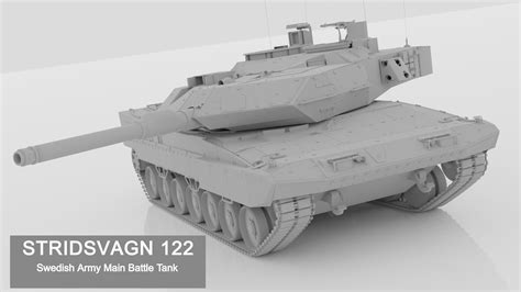 Strv 122 - Swedish Main Battle Tank 3D model battle