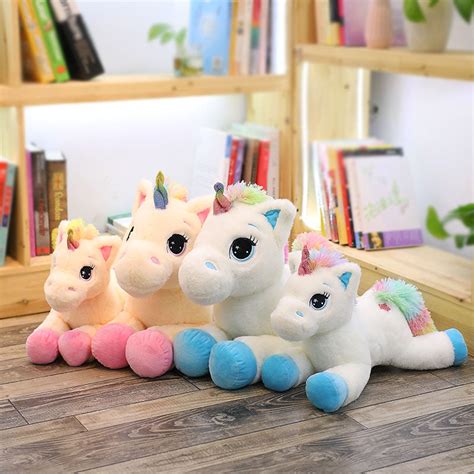 Big Rainbow Fluffy Unicorn Plush Toy - Well Pick