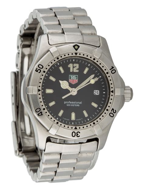 Tag Heuer Professional 200 Meters Watch - Black, Stainless Steel - TAG20476 | The RealReal