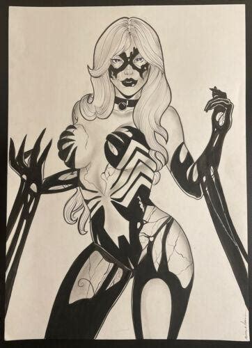 original comic art Black Cat/venom By Bianca Amorim (11x17) | #3919314793