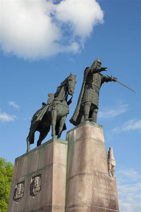 Gediminas Monument in Vilnius Editorial Image - Image of medieval ...