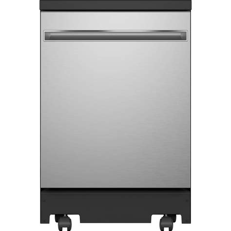 GE 24 in. Top Control Portable Stainless Steel Dishwasher with ...