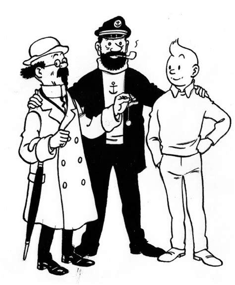 Tournesol, le Capitaine Haddock et Tintin | Tintin, Tintin comic, Comic art